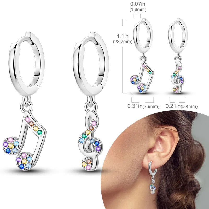925 Sterling Silver Hoops Earrings Hypoallergenic Hoops Earrings With Zirconia Fashion High Quality Jewelry for Women Girls