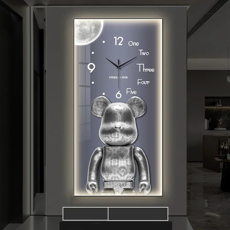Creative Cartoon Bear LED Wall Clock β A Charming Home Accessory for Modern Spaces