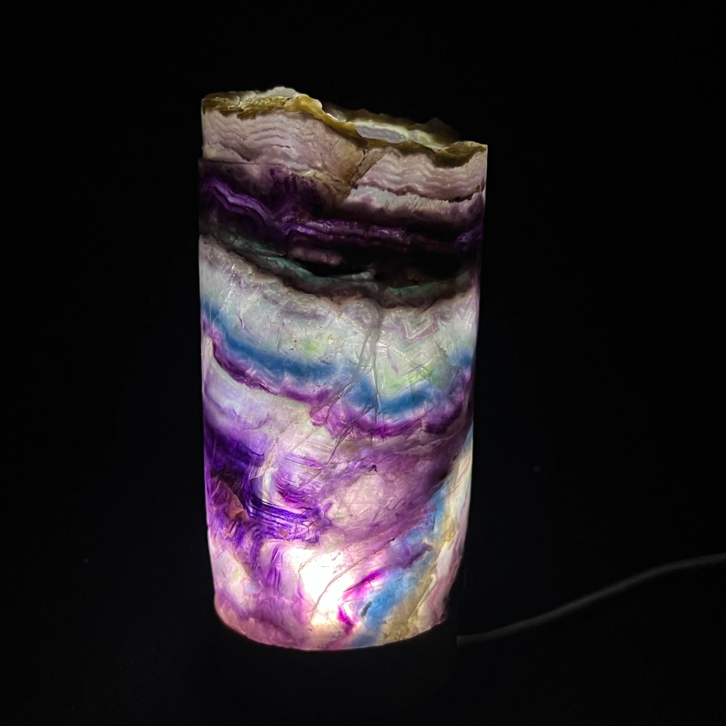 Natural Rainbow Fluorite Lamp for Sale | Home Decor Sale | Interior Design Accents | Modern Panel Art | Free Worldwide Shipping