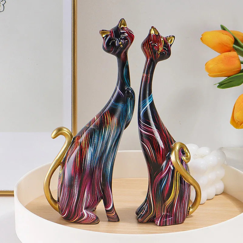 Nordic Graffiti Cat Sculpture – Unique Home Accessories for Modern Interior Design Accents | Free Shipping Worldwide!
