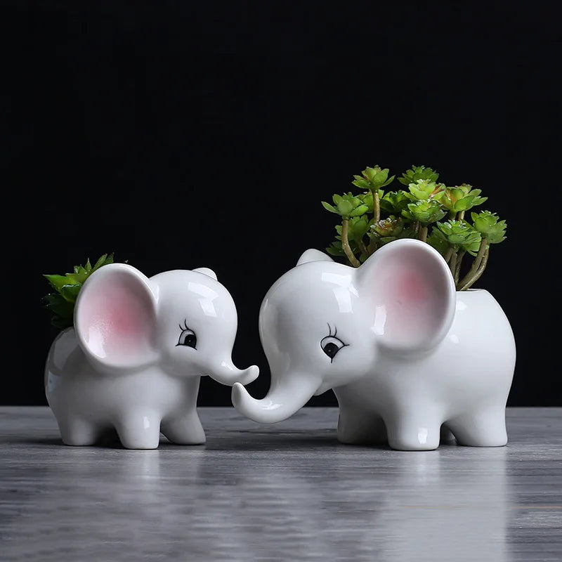 Cute Elephant Ceramic Flowerpots | Adorable Home Accessories | Home Decor Sale β Free Shipping Worldwide