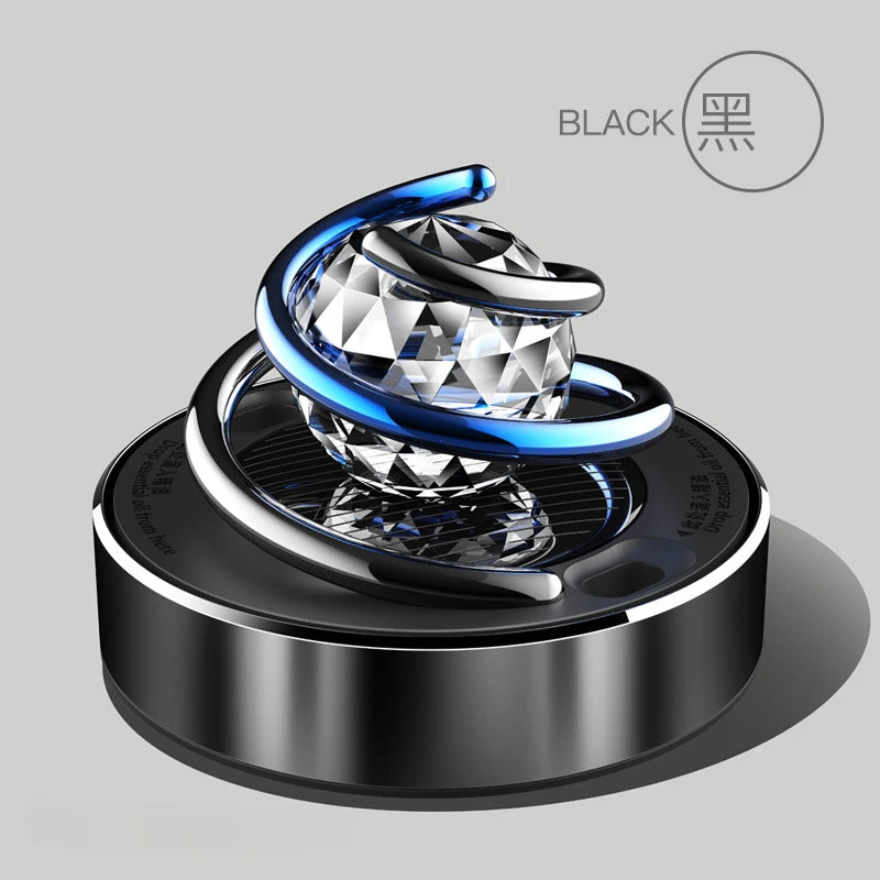Car Air Freshener Creative Solar Rotation Perfume Diffuser โ Lasting Fragrance & Stylish Interior Design Accent | Home Accessories On Sale!
