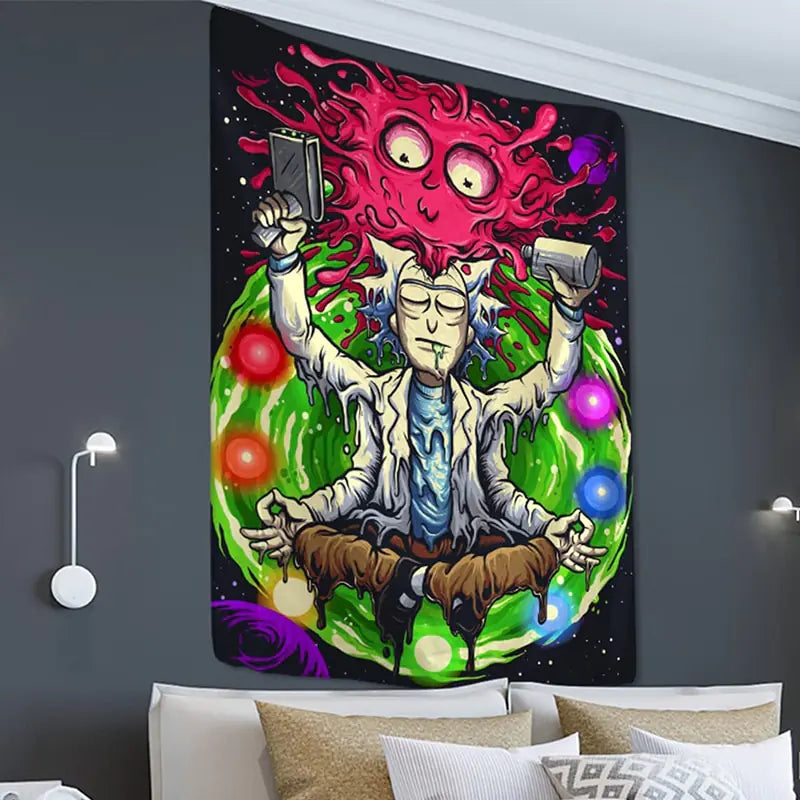 Transform Your Space with Vibrant Hippie Tapestry Wall Art | Psychedelic Decor