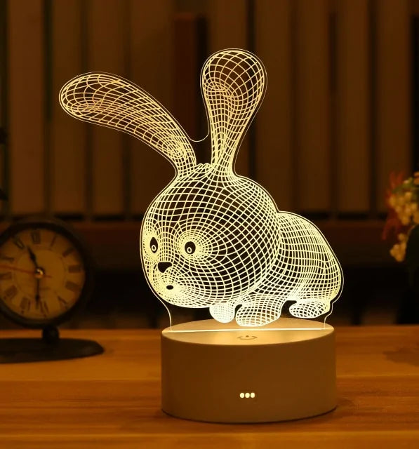 Illuminate Your Home with the Enchanting 3D Acrylic Love Lamp - Free Shipping Worldwide!