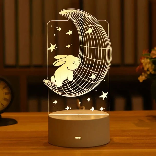 Illuminate Your Home with the Enchanting 3D Acrylic Love Lamp - Free Shipping Worldwide!