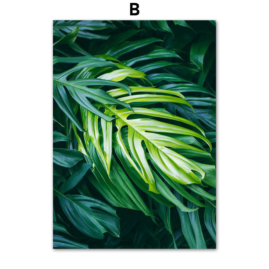 Exquisite Green Plant Canvas Paintings - Perfect for Living Room Decor