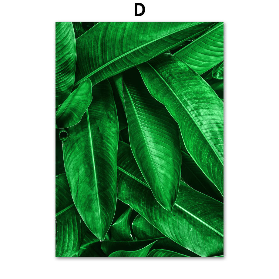 Exquisite Green Plant Canvas Paintings - Perfect for Living Room Decor