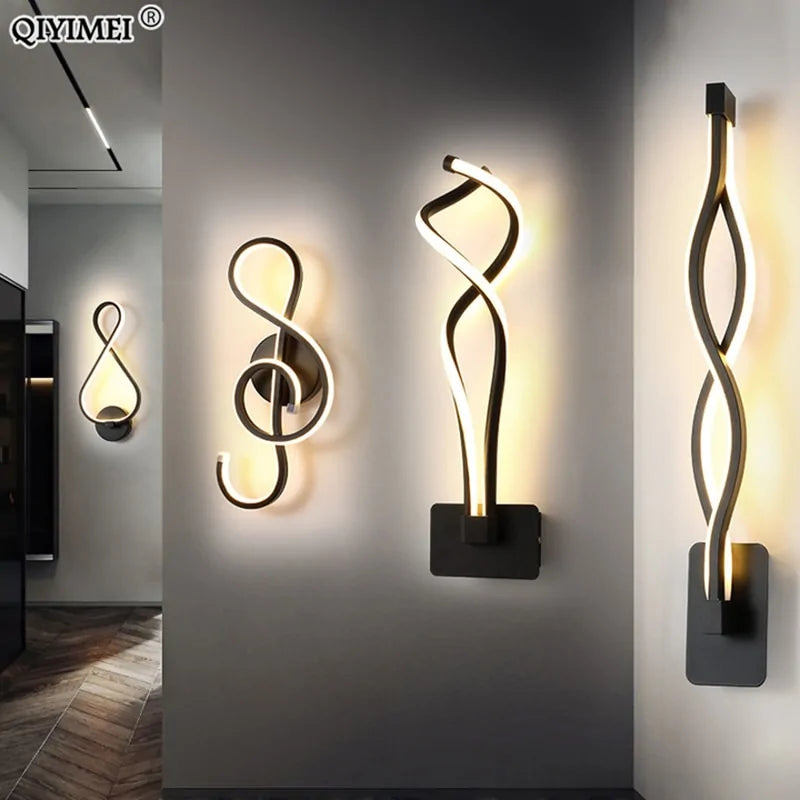 Transform Your Home with Modern Minimalist Wall Lamps and Multi-Panel Paintings