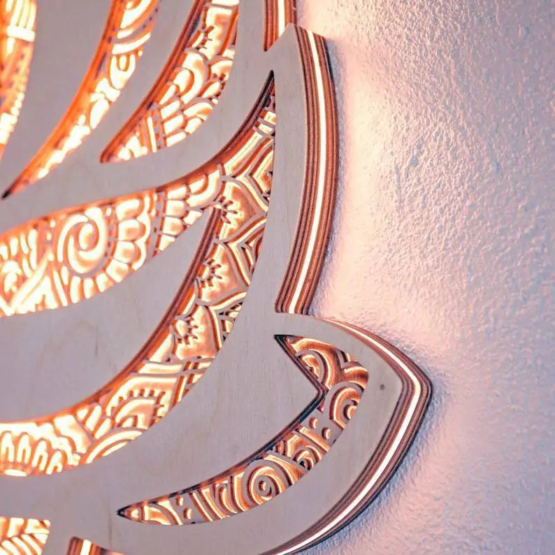 Elevate Your Yoga Sanctuary with Exquisite Decorative Art Ornaments | Lotus Flower Mandala