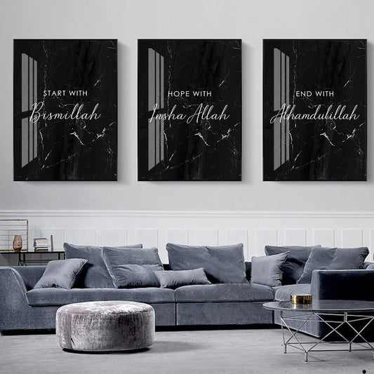 Inspirational Islamic Quote Poster Canvas Paintings