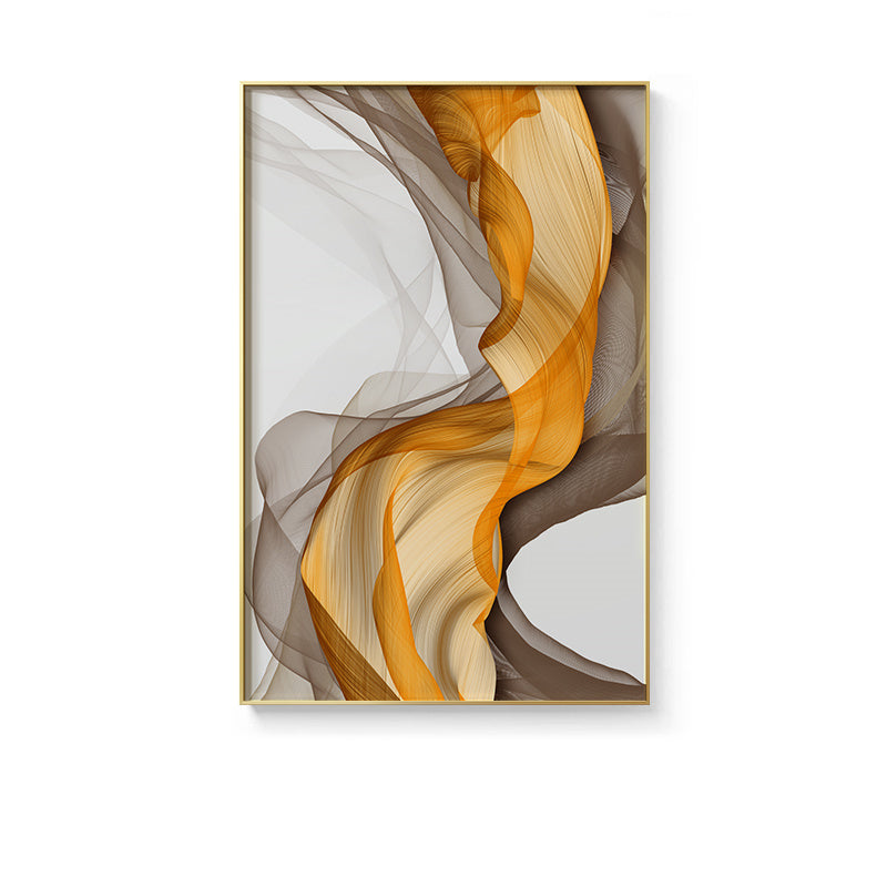 Stunning Abstract Yellow Grey Canvas Painting | Multi-Panel Wall Art for Home Decor