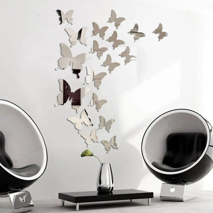 Transform Your Home Decor with 3D Mirror Butterfly Wall Decals - Free Shipping Worldwide!