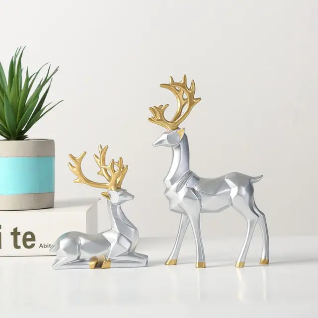 Nordic Elk Deer Statue Reindeer Figurines – Enhance Your Living Room Decor with Festive Charm | Free Worldwide Shipping!