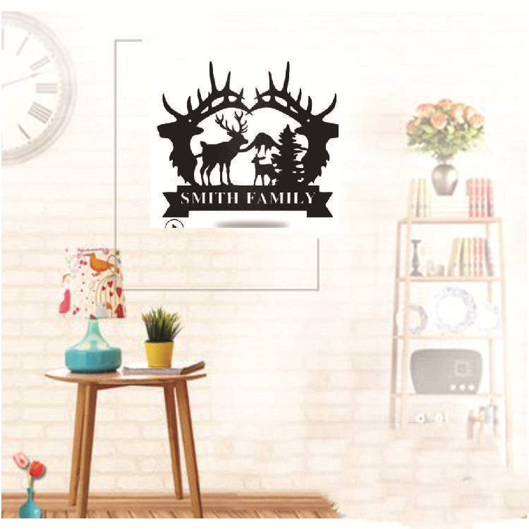 Elegant Metal Iron Deer Wall Art - Perfect for Nature Lovers