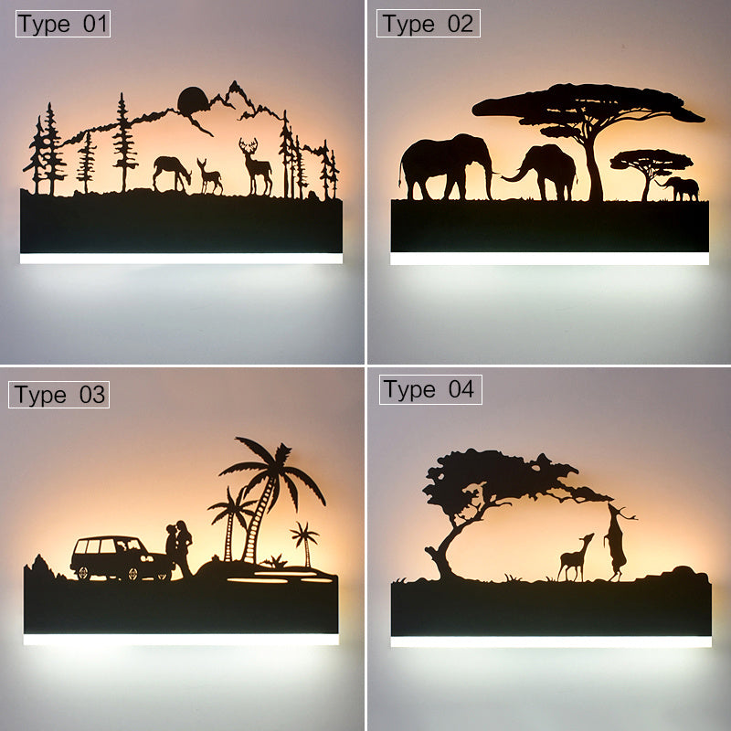 Elegant LED Acrylic Wall Lamp | Modern Laser-Cut Design for Home Decor