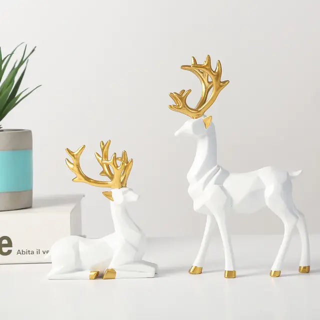 Nordic Elk Deer Statue Reindeer Figurines – Enhance Your Living Room Decor with Festive Charm | Free Worldwide Shipping!