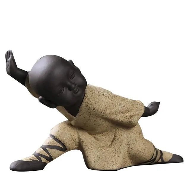 Kung Fu Monk Figurines for Home Accents & Positive Energy