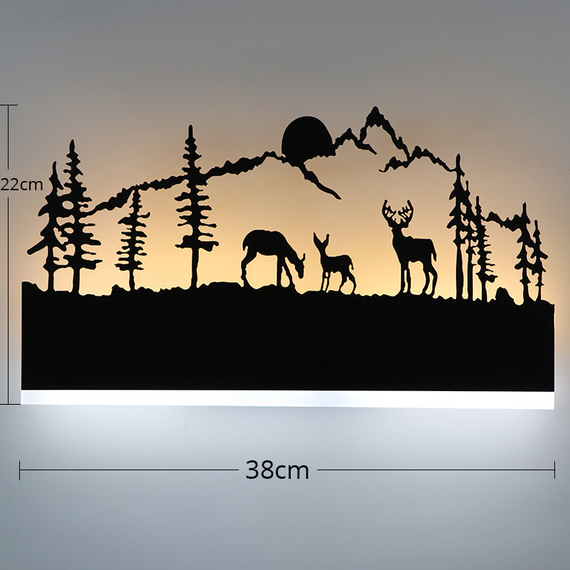 Elegant LED Acrylic Wall Lamp | Modern Laser-Cut Design for Home Decor