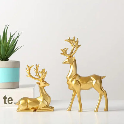 Nordic Elk Deer Statue Reindeer Figurines – Enhance Your Living Room Decor with Festive Charm | Free Worldwide Shipping!