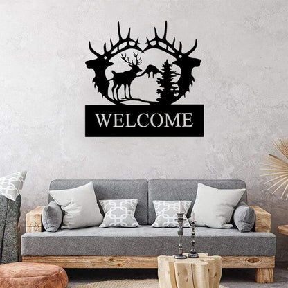 Elegant Metal Iron Deer Wall Art - Perfect for Nature Lovers