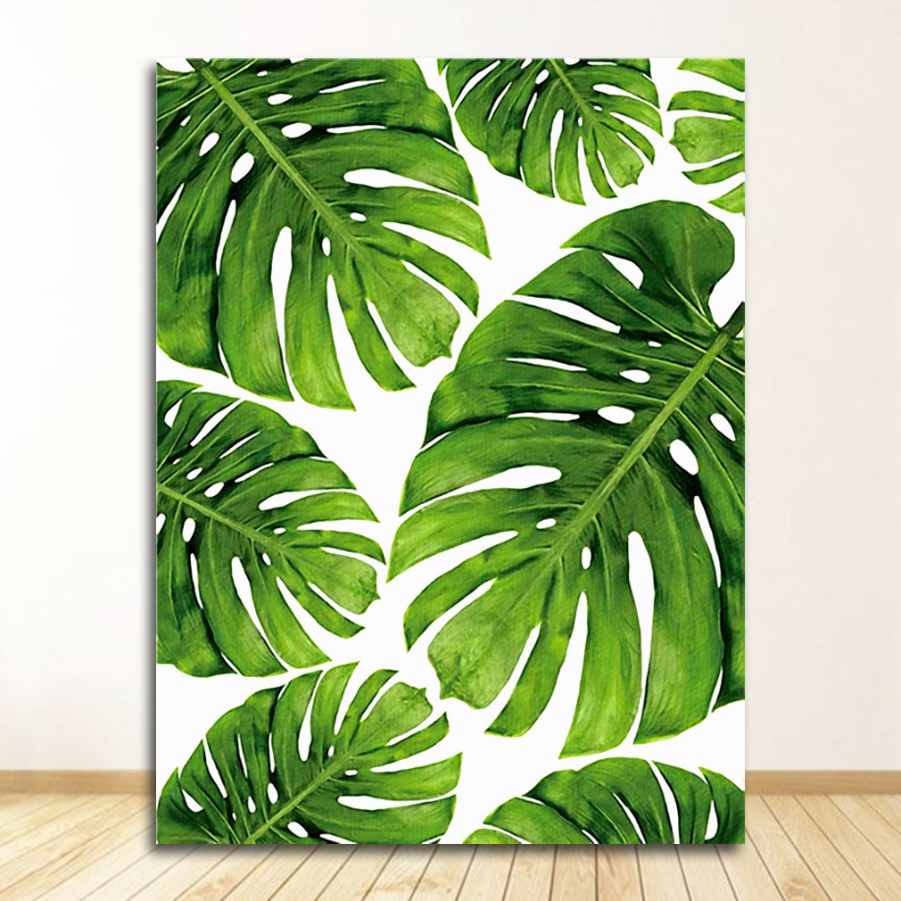 Vibrant Green Plant Canvas Paintings - Perfect for Modern Home Decor