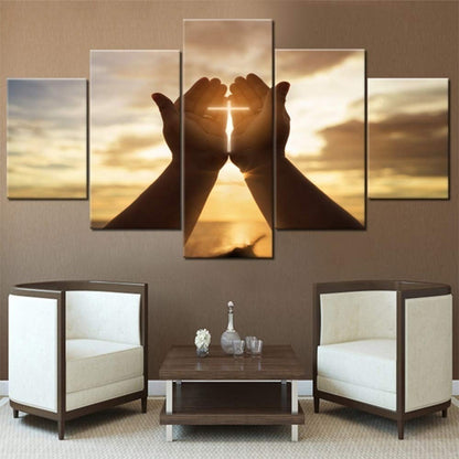 Love Sunrise Canvas Painting Modern Landscape Poster Decoration