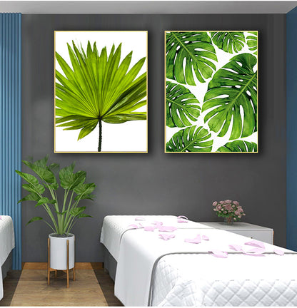 Vibrant Green Plant Canvas Paintings - Perfect for Modern Home Decor