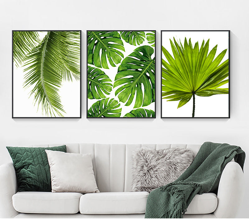 Vibrant Green Plant Canvas Paintings - Perfect for Modern Home Decor