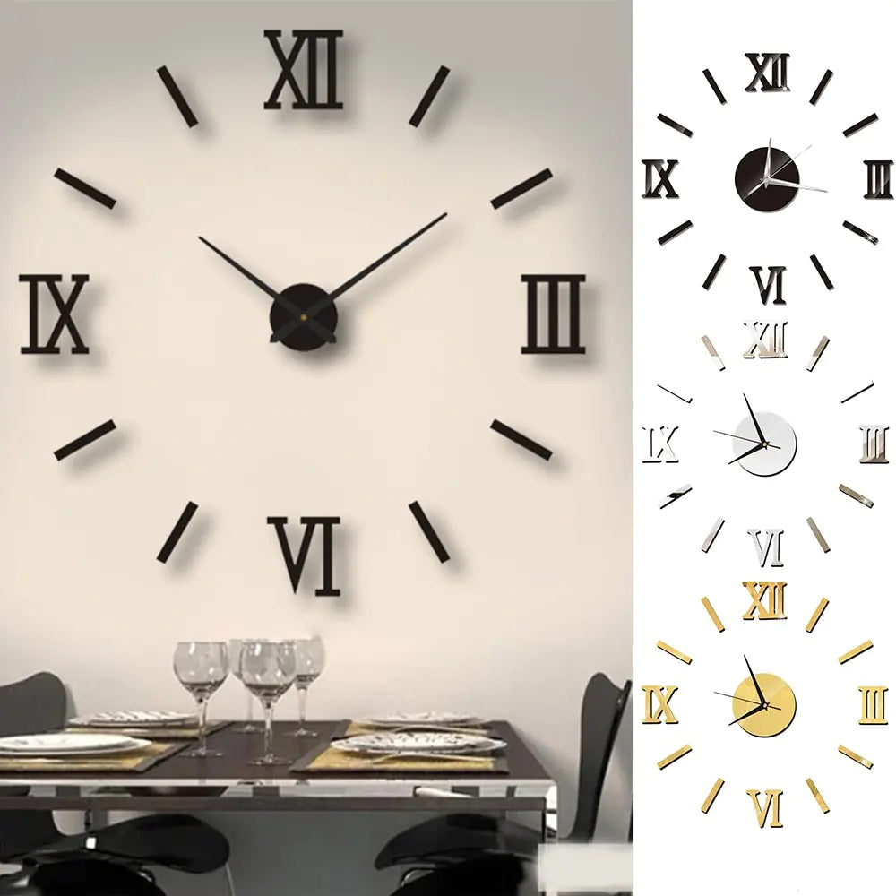 Enhance Your Home Decor with a Timeless Acrylic Roman Numeral Wall Clock