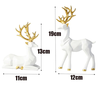 Nordic Elk Deer Statue Reindeer Figurines – Enhance Your Living Room Decor with Festive Charm | Free Worldwide Shipping!