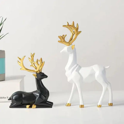 Nordic Elk Deer Statue Reindeer Figurines – Enhance Your Living Room Decor with Festive Charm | Free Worldwide Shipping!