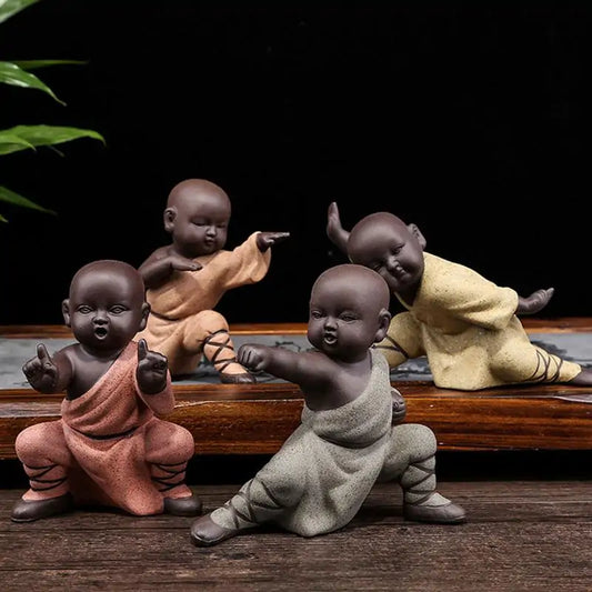 Kung Fu Monk Figurines for Home Accents & Positive Energy