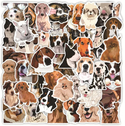 Cute Dog Cartoon Sticker Set - Adorable and Fun Home Decor