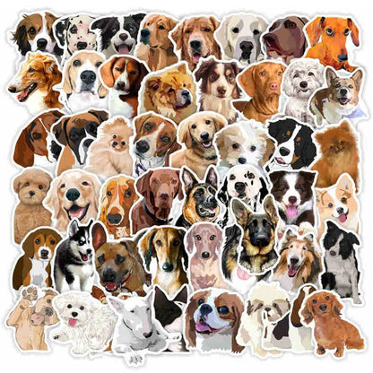 Cute Dog Cartoon Sticker Set - Adorable and Fun Home Decor