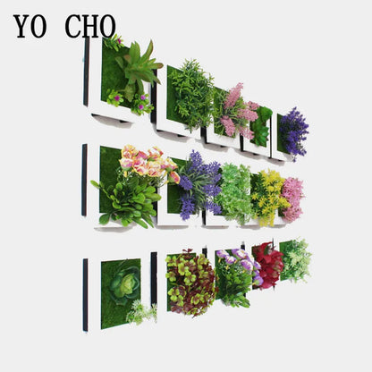 Decorative Wall Panels: 3D Artificial Succulent Frame - Transform Your Space Effortlessly!