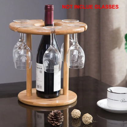 Unique Home Decor: Bamboo Wine Glass Rack – Elegant and Eco-Friendly Stemware Storage!