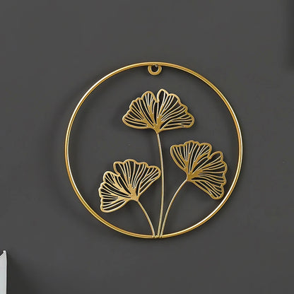 Nordic Style Iron Art Golden Leaf Wall Hanging – Elevate Your Home Decor with Stylish Metal Wall Art