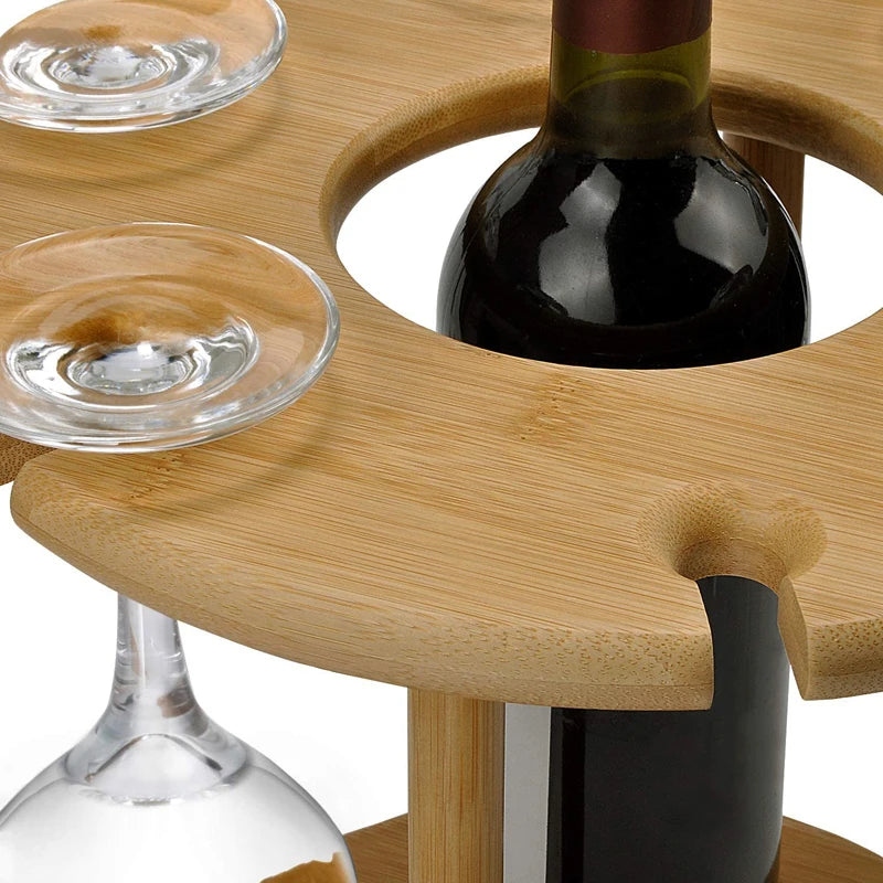 Unique Home Decor: Bamboo Wine Glass Rack – Elegant and Eco-Friendly Stemware Storage!