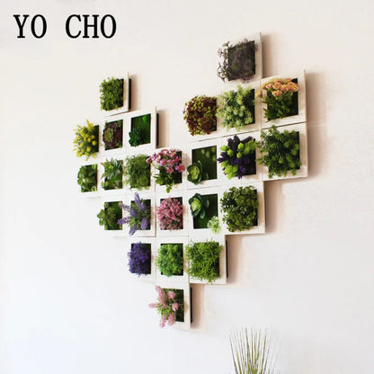 Decorative Wall Panels: 3D Artificial Succulent Frame - Transform Your Space Effortlessly!