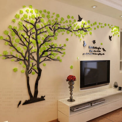 Enhance Your Home with 3D Lovers Tree Acrylic Wall Stickers - Free Shipping Worldwide!