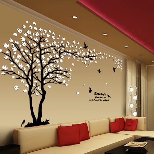 Enhance Your Home with 3D Lovers Tree Acrylic Wall Stickers - Free Shipping Worldwide!