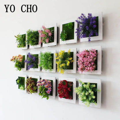 Decorative Wall Panels: 3D Artificial Succulent Frame - Transform Your Space Effortlessly!