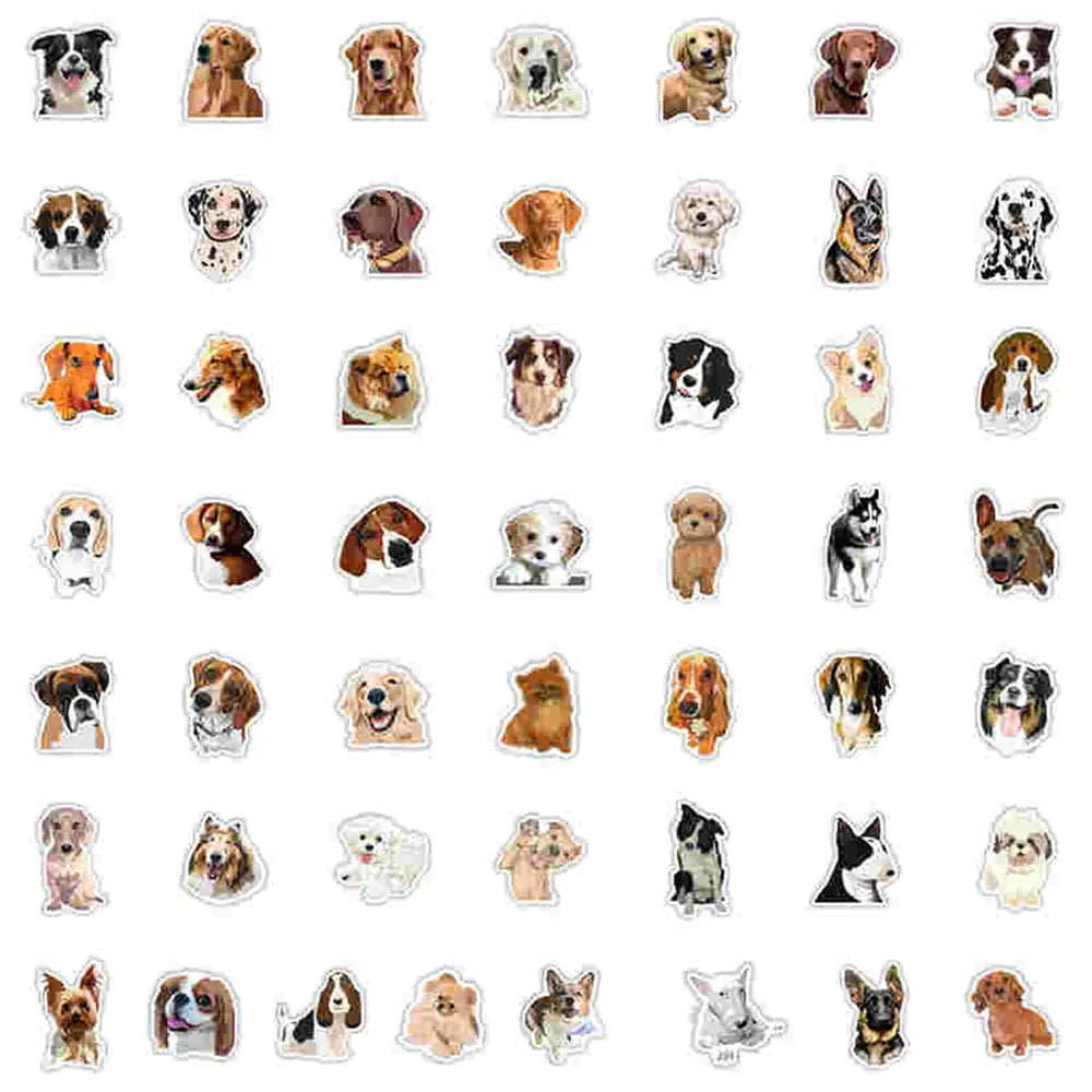 Cute Dog Cartoon Sticker Set - Adorable and Fun Home Decor