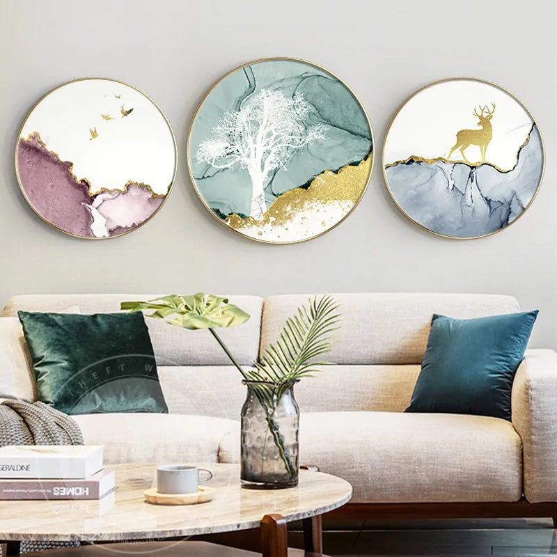 Transform Your Home Decor with Vibrant Abstract Circle Canvas Paintings