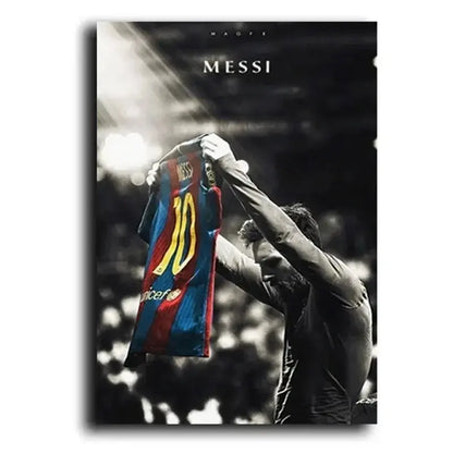 Celebrate Football Greatness with Retro Messi Posters - Iconic Wall Art for Fans