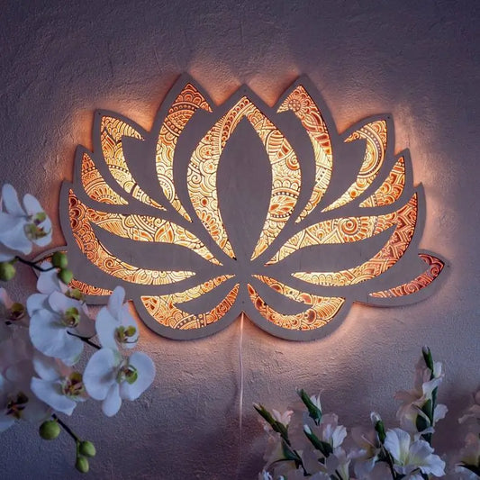 Elevate Your Yoga Sanctuary with Exquisite Decorative Art Ornaments | Lotus Flower Mandala