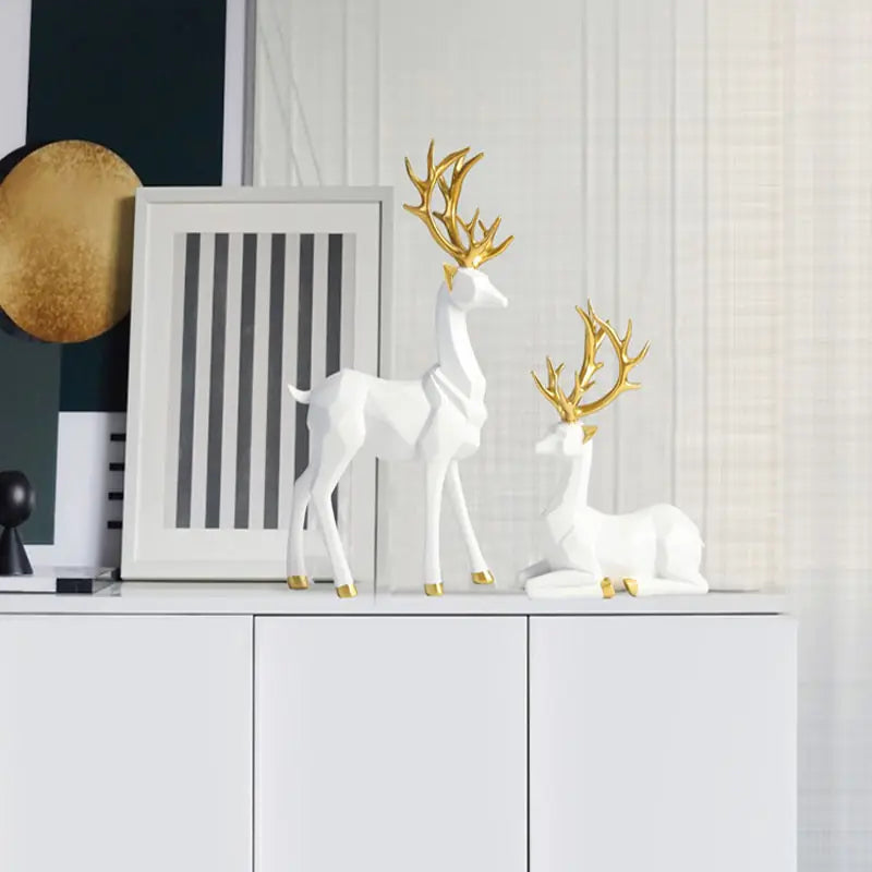 Nordic Elk Deer Statue Reindeer Figurines – Enhance Your Living Room Decor with Festive Charm | Free Worldwide Shipping!