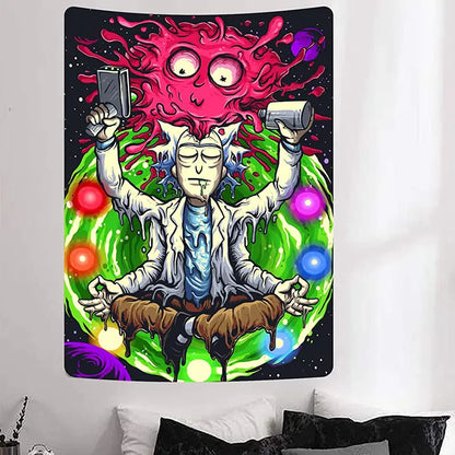 Transform Your Space with Vibrant Hippie Tapestry Wall Art | Psychedelic Decor