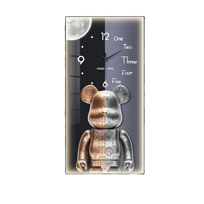 Creative Cartoon Bear LED Wall Clock – A Charming Home Accessory for Modern Spaces