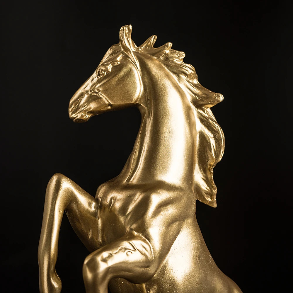 Unique Home Décor: Golden War Horse Wine Rack for Elegance and Functionality